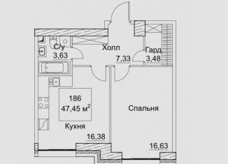 Продам однокомнатную квартиру, 48.4 м2, Москва, Хорошевский район, 2-й Хорошёвский проезд, 7с1В