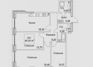 Продаю 3-ком. квартиру, 80.6 м2, Москва, САО, 2-й Хорошёвский проезд, 7с1А