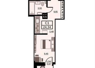 Продам квартиру студию, 25 м2, Ростов-на-Дону, Красноармейская улица, Кировский район