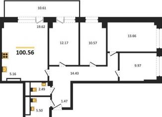 Продажа 4-ком. квартиры, 100.6 м2, Ростовская область, улица Ерёменко, 113