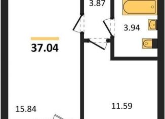 Продажа однокомнатной квартиры, 37 м2, село Новая Усмань