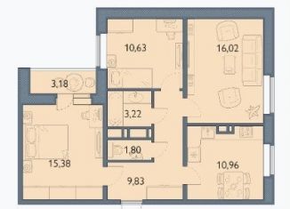 Продается 3-комнатная квартира, 69.4 м2, Брянская область, проспект Станке Димитрова, 67к7