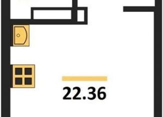 Продам квартиру студию, 22.4 м2, Ростов-на-Дону, улица Зорге, 11, ЖК Современник