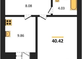 Продам 1-ком. квартиру, 40.4 м2, Воронеж, Советский район, улица Курчатова, 26Б