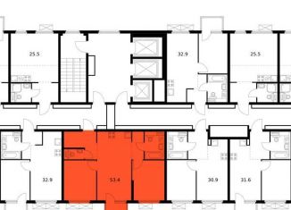 Продается 2-комнатная квартира, 53.4 м2, деревня Новое Девяткино, ЖК Заречный Парк