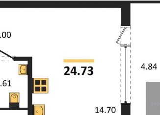 Продается квартира студия, 24.7 м2, Воронеж, набережная Чуева, 7