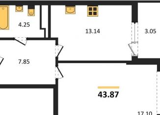 Продажа 1-комнатной квартиры, 43.9 м2, Воронеж, Центральный район