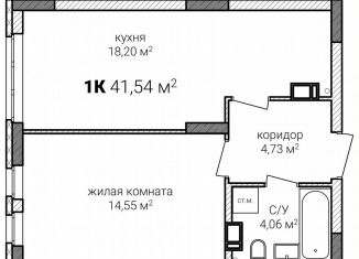 Продаю 1-комнатную квартиру, 41.5 м2, Нижегородская область