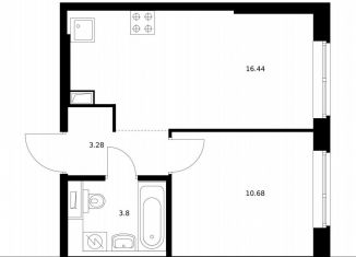 Продам однокомнатную квартиру, 34.2 м2, Москва, ЗАО