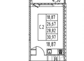 Продается квартира студия, 28.8 м2, Мурино, Ручьёвский проспект, 14