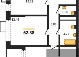 Продажа 2-комнатной квартиры, 62.4 м2, Воронеж, набережная Чуева, 7, Железнодорожный район