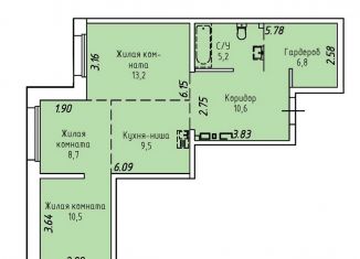 Продается трехкомнатная квартира, 64.5 м2, Иркутская область, Култукская улица, 16