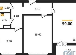 Продажа 2-ком. квартиры, 59 м2, Воронежская область, улица Шишкова, 140Б/6