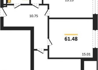 Продаю 2-комнатную квартиру, 61.5 м2, Новосибирск, улица Краузе, 31