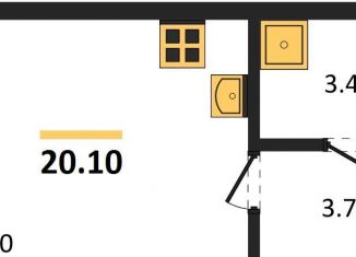 Продается квартира студия, 20.1 м2, Новосибирск, улица Аэропорт, 88, ЖК Авиатор