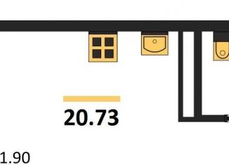 Продаю квартиру студию, 20.7 м2, Воронеж, Левобережный район