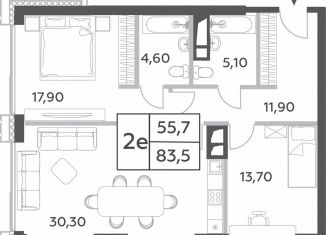 Продается 3-комнатная квартира, 83.5 м2, Москва, проспект Генерала Дорохова, вл1к1