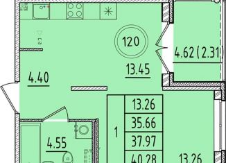 Продается однокомнатная квартира, 35.7 м2, Санкт-Петербург