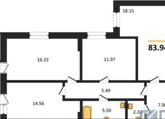 Продается 3-ком. квартира, 83.9 м2, Воронеж, Ленинский район, улица 9 Января, 68Л