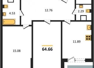 Продам двухкомнатную квартиру, 64.7 м2, Воронеж, улица Ломоносова, 116/25, Центральный район