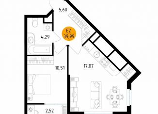 Продаю однокомнатную квартиру, 40 м2, Рязань, улица Земнухова, 2