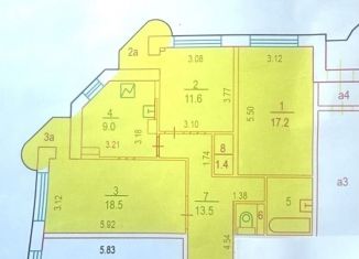 Продам трехкомнатную квартиру, 76.8 м2, Москва, улица Верхние Поля, 34к1, район Марьино