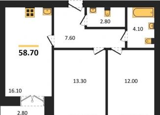 Продаю двухкомнатную квартиру, 58.7 м2, Новосибирск, Октябрьский район, улица Кирова, 342