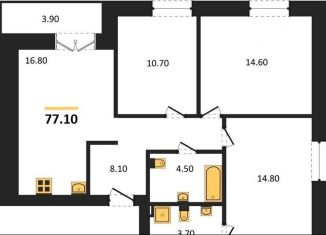 Продается 3-ком. квартира, 77.1 м2, Новосибирск, Октябрьский район, улица Кирова, 342