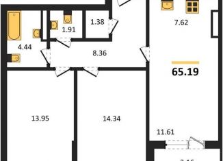 Продам 2-комнатную квартиру, 65.2 м2, Воронеж, Центральный район