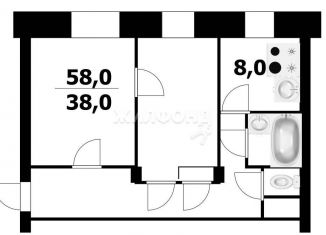 Продаю 2-комнатную квартиру, 58 м2, Новосибирск, улица Богдана Хмельницкого, 43