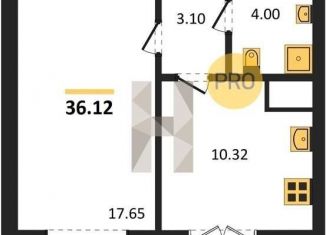 Продается однокомнатная квартира, 36.1 м2, Воронеж, Левобережный район, Цимлянская улица, 10В