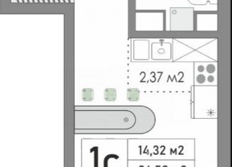 Продам квартиру студию, 24.5 м2, Оренбургская область, Яицкая улица, 5