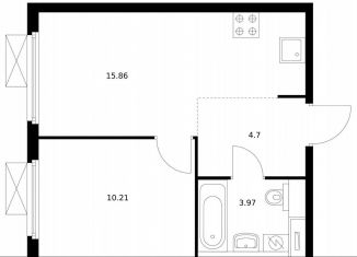 Продаю 1-комнатную квартиру, 33.9 м2, Москва, метро Раменки