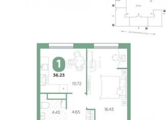 Продам 1-комнатную квартиру, 36.2 м2, село Горьковка, Центральная улица, 25к1