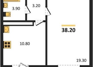 Продаю 1-комнатную квартиру, 38.2 м2, Воронеж, улица Шидловского, 28