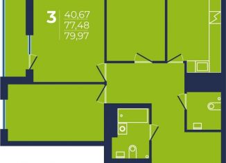 Продам 3-комнатную квартиру, 80 м2, Уфа, Ленинский район, проспект Дружбы Народов, 51