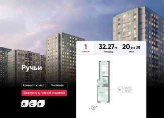 Продажа 1-ком. квартиры, 32.3 м2, Санкт-Петербург, муниципальный округ Полюстрово