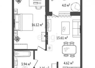 Продам 2-комнатную квартиру, 42.5 м2, Тюмень, Центральный округ