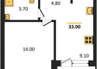 Продаю 1-комнатную квартиру, 33.8 м2, Воронеж