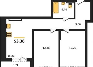 Продажа 2-комнатной квартиры, 53.4 м2, Новосибирск