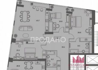 Продаю четырехкомнатную квартиру, 152.1 м2, Москва, Мытная улица, 40к3, район Якиманка