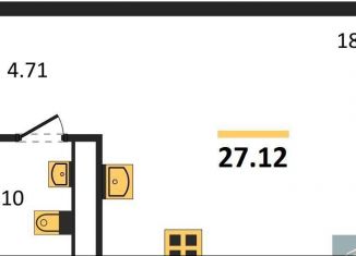 Продается квартира студия, 27.1 м2, Воронежская область, набережная Чуева, 7