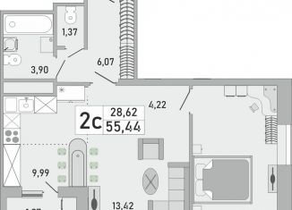 Продам двухкомнатную квартиру, 60 м2, Уфа, Бакалинская улица, 9, Кировский район