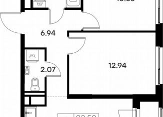 Продажа двухкомнатной квартиры, 52.7 м2, Владимир, Тракторная улица, 43, Октябрьский район