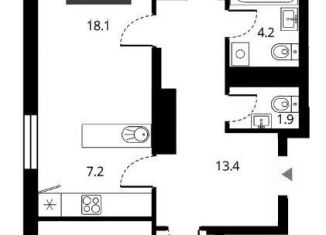 Продается 3-комнатная квартира, 73.4 м2, Новосибирская область, Прибрежная улица, 4/2