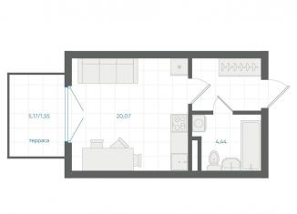 Продается квартира студия, 26.1 м2, Екатеринбург, Ленинский район