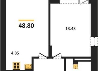 Продается 1-комнатная квартира, 48.8 м2, Новосибирск, Заельцовский район