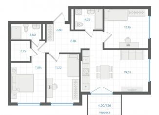 Продажа 3-ком. квартиры, 76.2 м2, Екатеринбург, Ленинский район