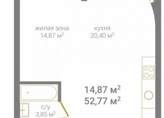 1-ком. квартира на продажу, 52.8 м2, Нижний Новгород, метро Горьковская