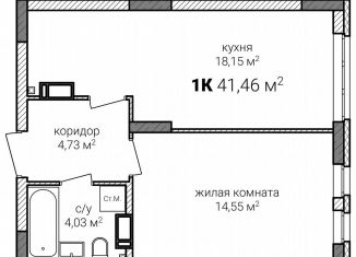 Продам 1-комнатную квартиру, 41.5 м2, Нижний Новгород, метро Горьковская, улица Героя Советского Союза Аристархова